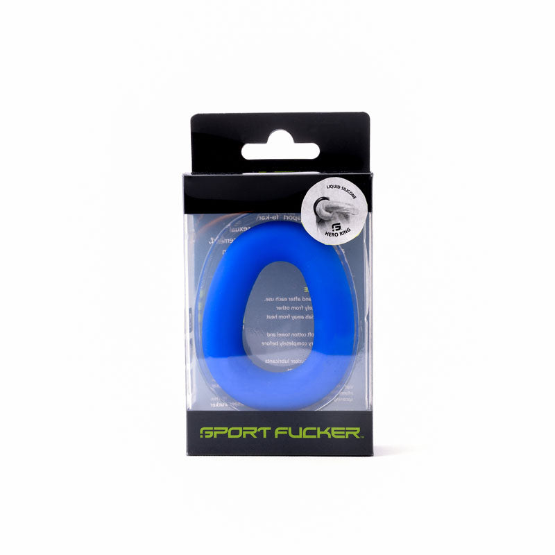 Sport Fucker Hero Ring - Blue - Blue Cock Ring-SF20836