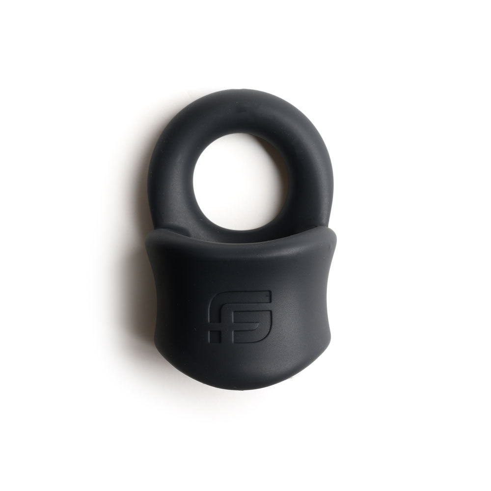 Sport Fucker Baller Ring - Black Liquid Silicone Cock Ring with Ball Stretcher-SF23094