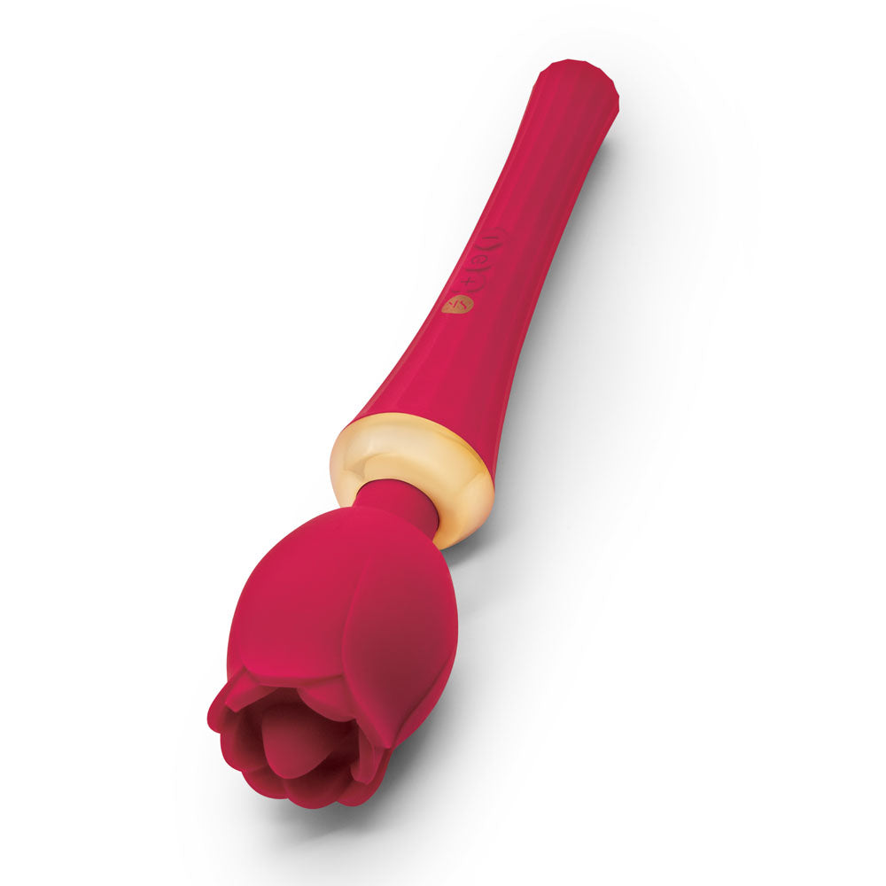 Secret Kisses Rosegasm Rose Wand - Rose Red 30.5 cm USB Rechargeable Massager Wand-SK-1043