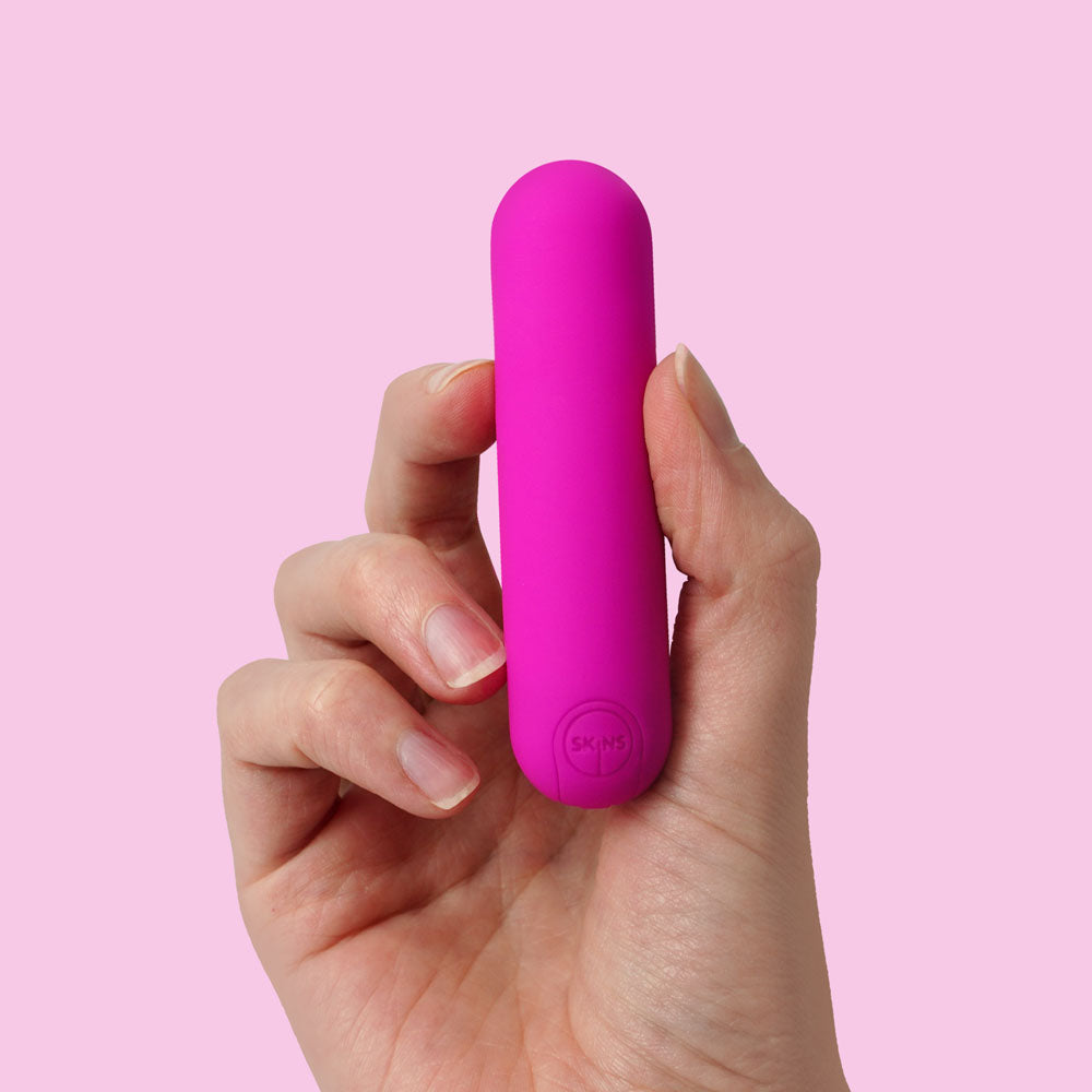 Skins Super Excite Rechargeable Pink Bullet - Pink USB Rechargeable Bullet-SKSEXBUL