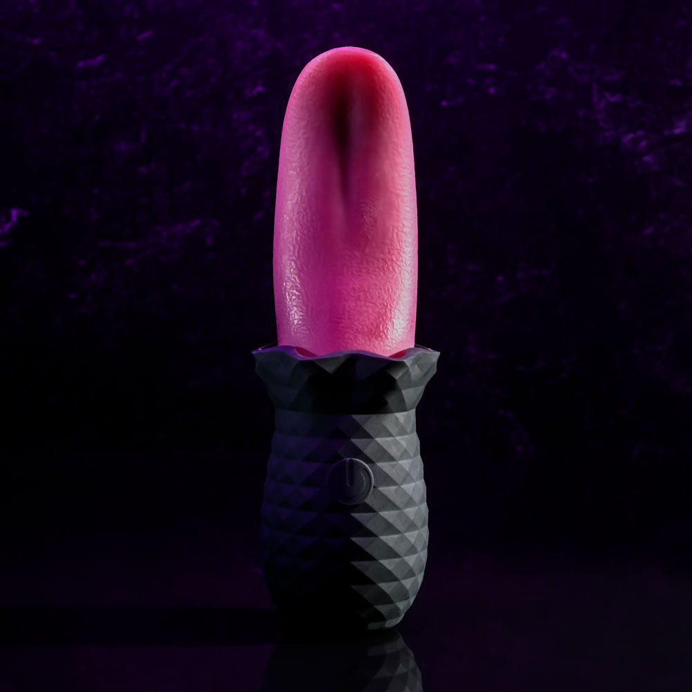 Selopa TONGUE TEASER - Pink/Black USB Rechargeable Vibrating Tongue Stimulator-SL-RS-3298-2