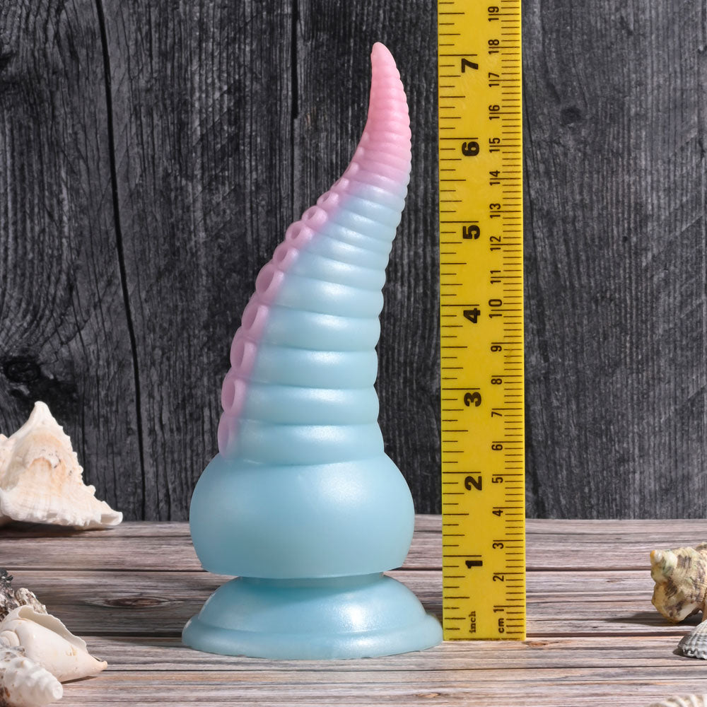 Selopa STUCK ON YOU - Blue/Pink 19 cm USB Rechargeable Vibrating Tentacle Fantasy Dildo-SL-RS-4172-2