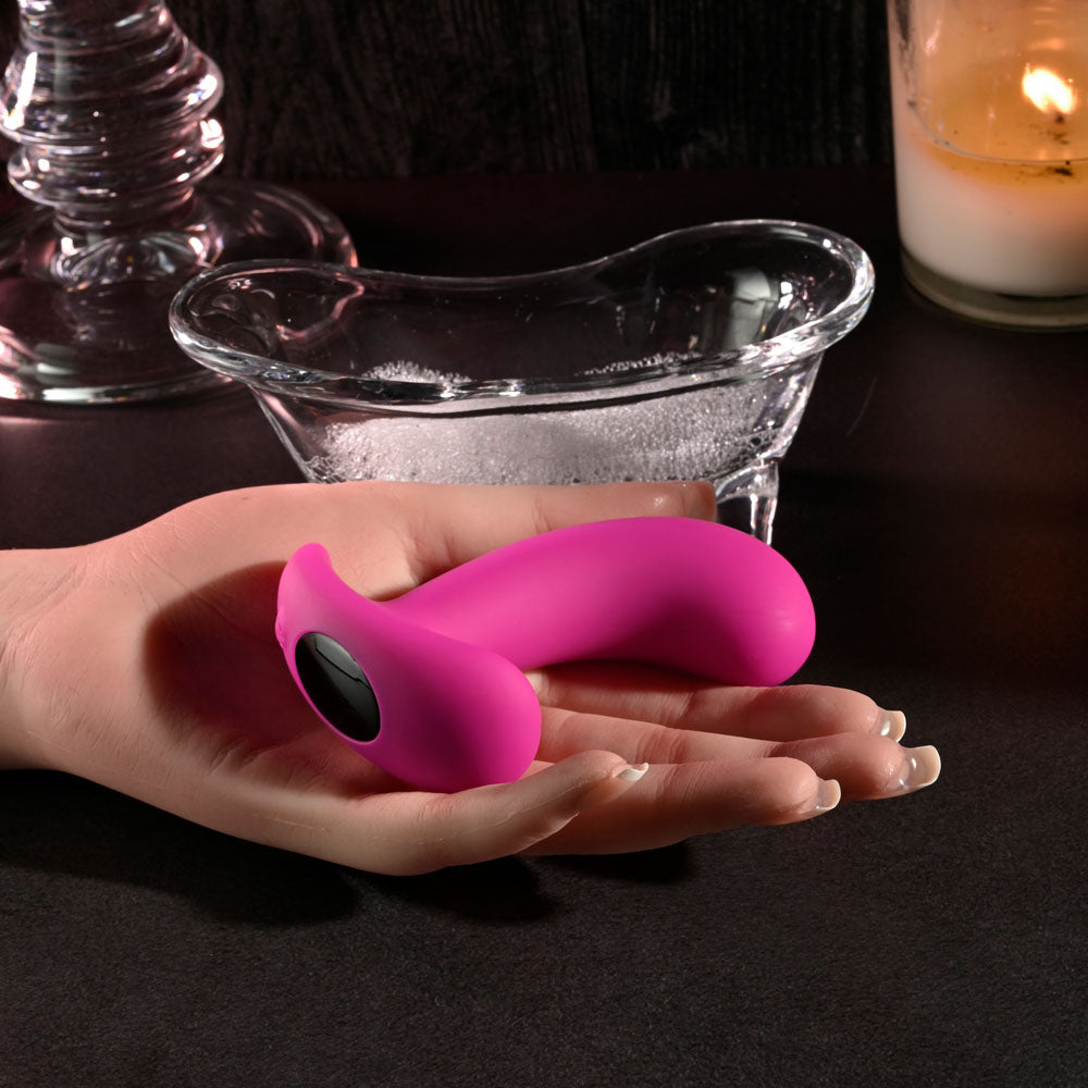 Selopa HOOKING UP - Pink 9.5 cm USB Rechargeable Vibrator with Wireless Remote-SL-RS-4219-2