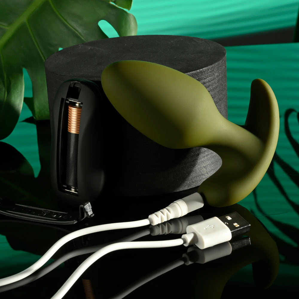 Selopa THE COLONEL - Green 10.1 cm USB Rechargeable Vibrating Butt Plug with Wireless Remote-SL-RS-4226-2