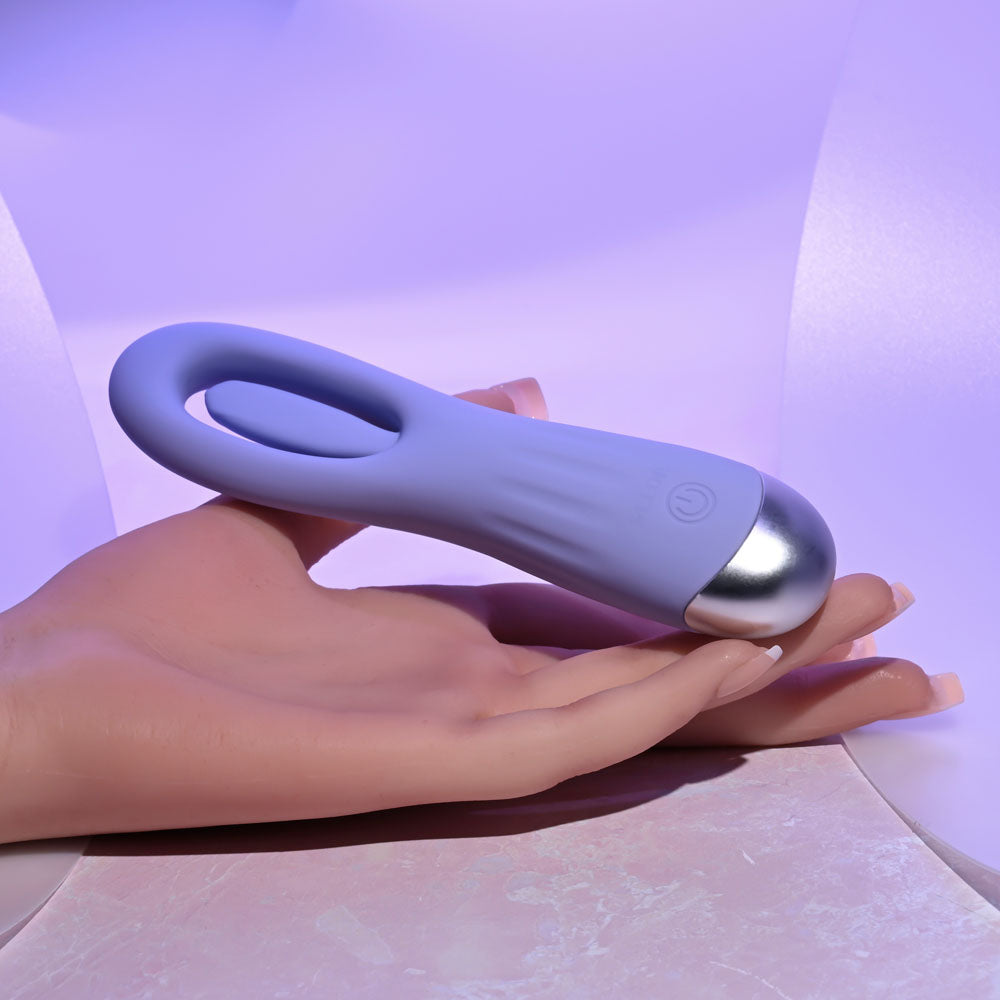 Selopa IN A FLAP - Purple 15 cm USB Rechargeable Flicking Stimulator-SL-RS-4554-2