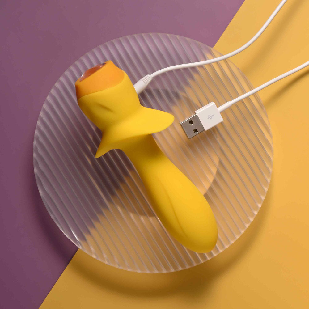 Selopa MELLOW YELLOW - Yellow 13.5 cm USB Rechargeable Vibrating Anal Plug-SL-RS-5421-2