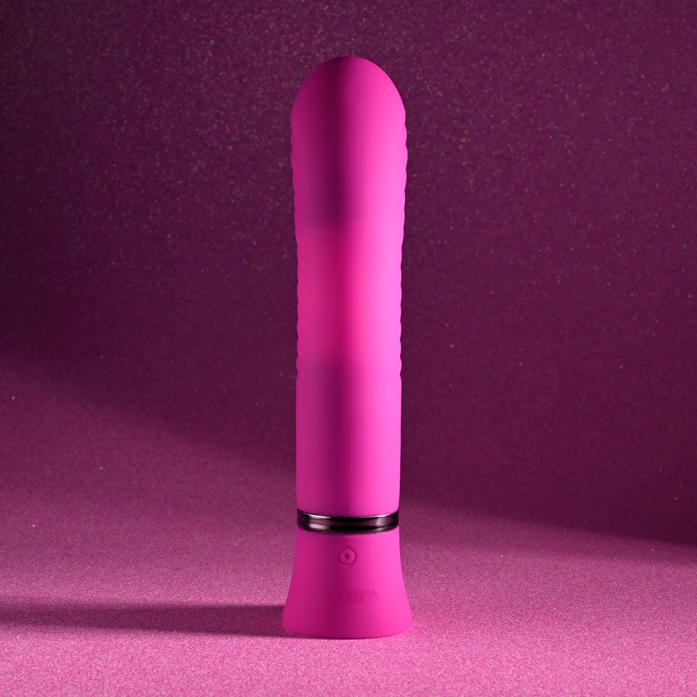 Selopa NEXT WAVE - Pink 16.4 cm USB Rechargeable Dual Vibrator-SL-RS-5469-2