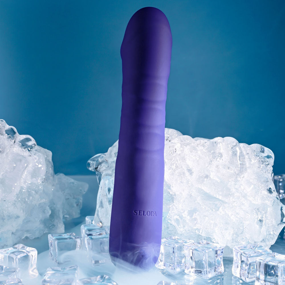 Selopa AMBITION - Purple 17 cm USB Rechargeable Thrusting Vibrator-SL-RS-5476-2