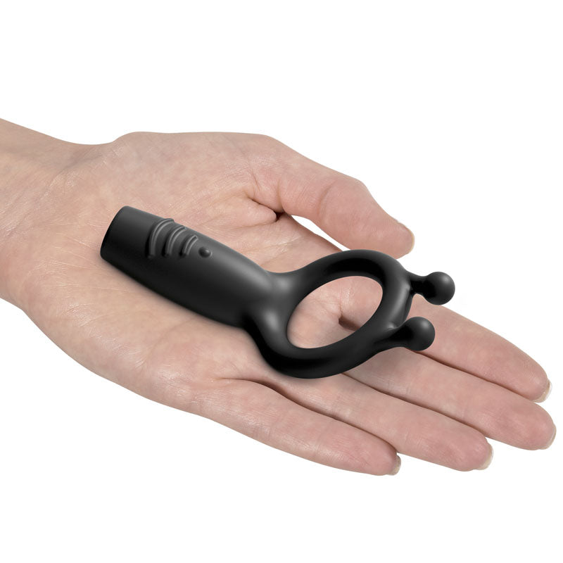 Sir Richards Vibrating Silicone Super C-Ring - Grey USB Rechargeable Vibrating Cock Ring-SR1058