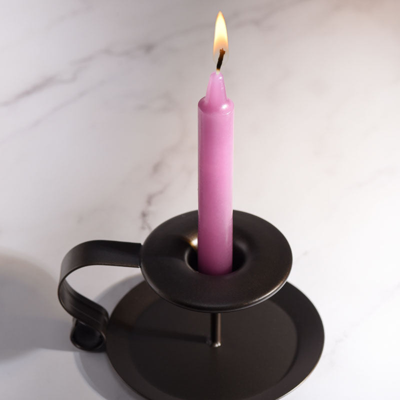 LaCire Drip Pillar Candles - Violet - Violet Drip Candles - Set of 3-SS05207