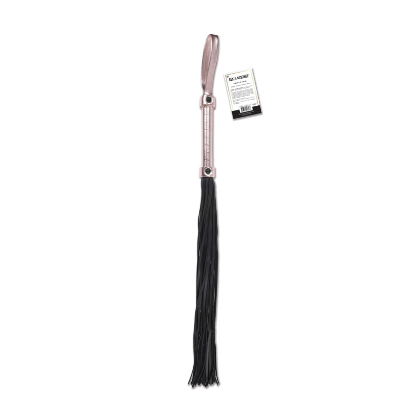 Sex & Mischief Brat Flogger - Rose Gold/Black Flogger-SS09843