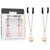 Sex & Mischief Brat Pearl Nipple Clips - Rose Gold - Set of 2-SS09845