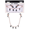 Sex & Mischief Brat Charmed Nipple Clamps - Rose Gold Nipple Clamps with 45 cm Chain-SS09847