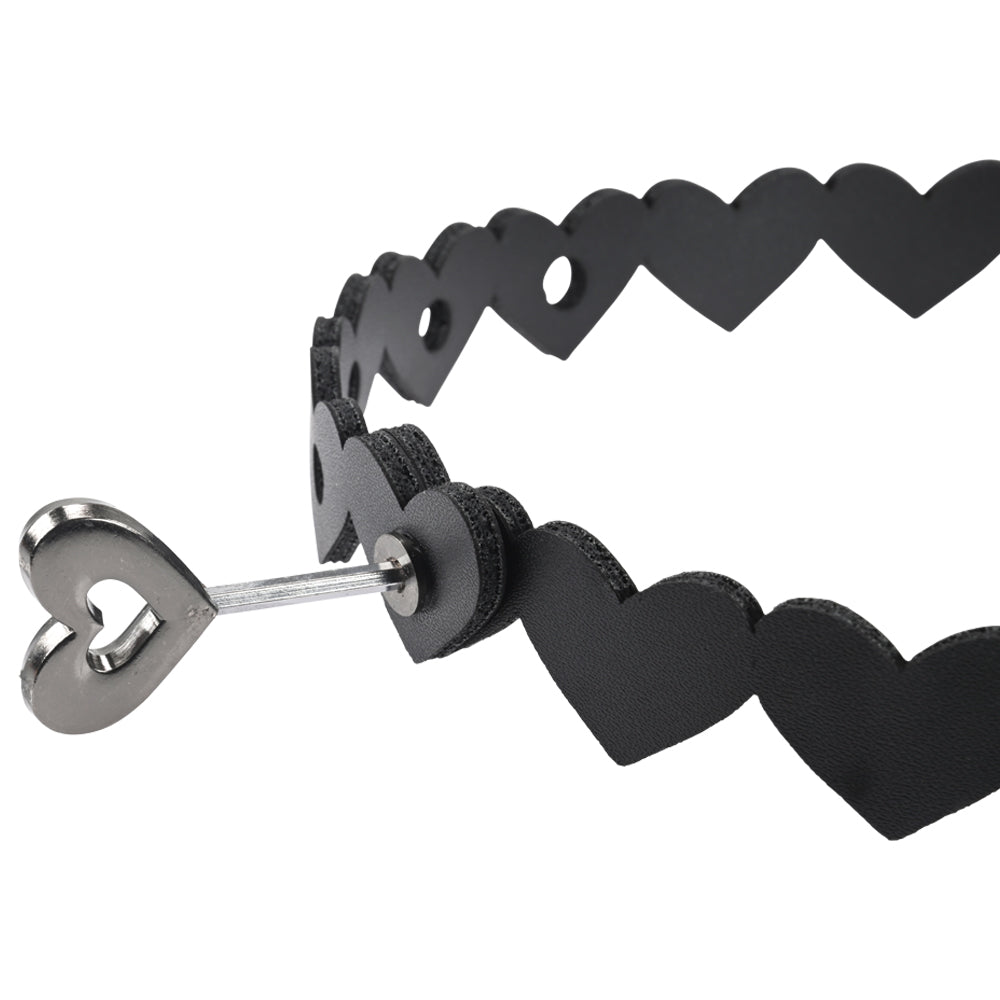 Sex & Mischief Heart Day Collar - Black Collar-SS09850