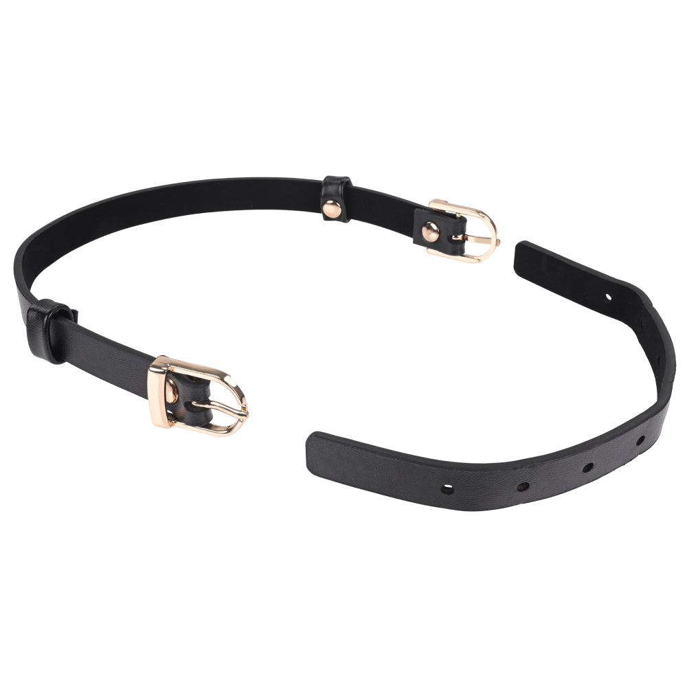 Sex & Mischief Double Buckle Day Collar - Black Collar-SS09854