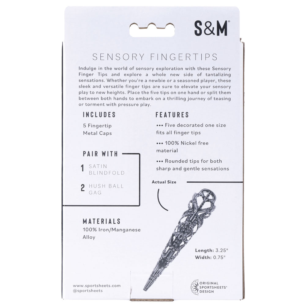 Sex & Mischief Sensory Fingertips - Black - Black - Set of 5-SS09860