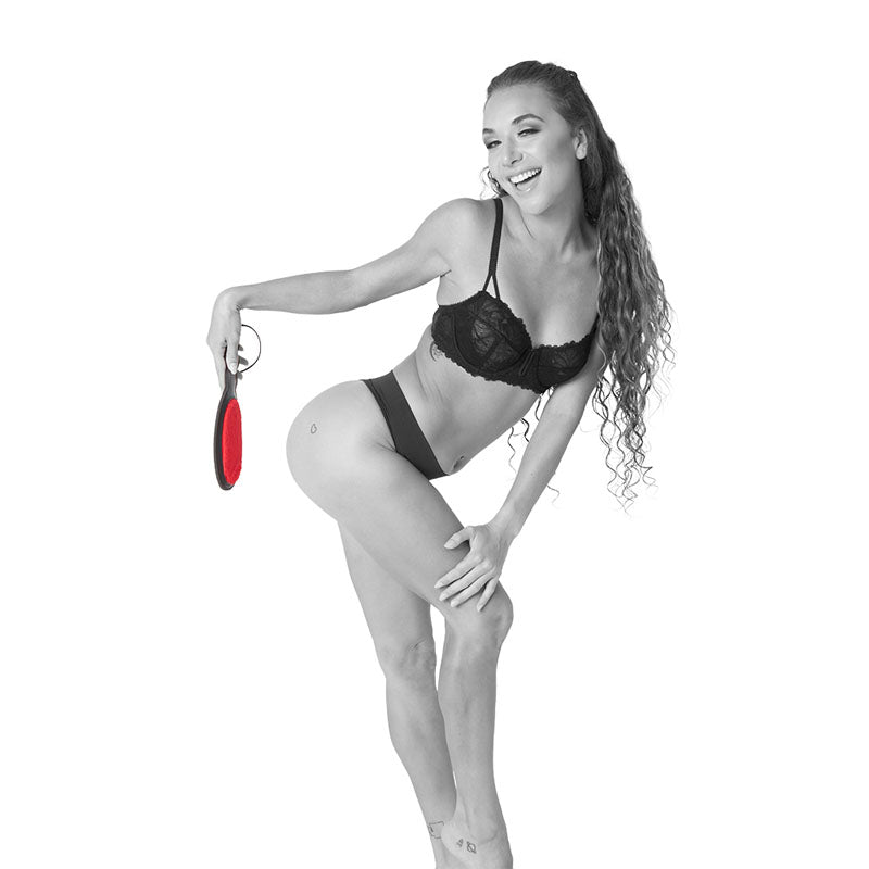 Sex & Mischief Amor Paddle - Red/Black Spanking Paddle-SS09903