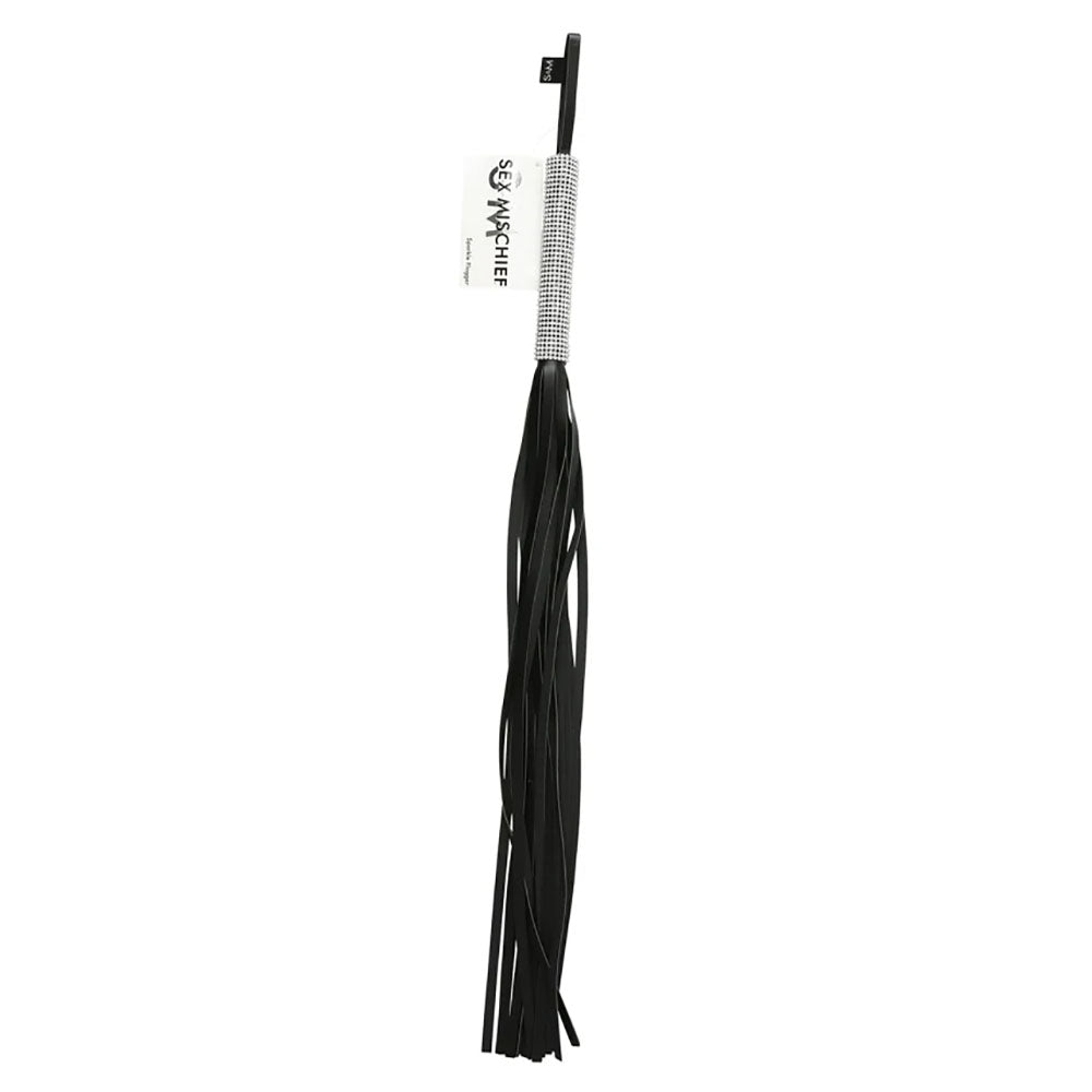 Sex & Mischief Sparkle Flogger - Black/Sparkle 78 cm Flogger Whip-SS09926