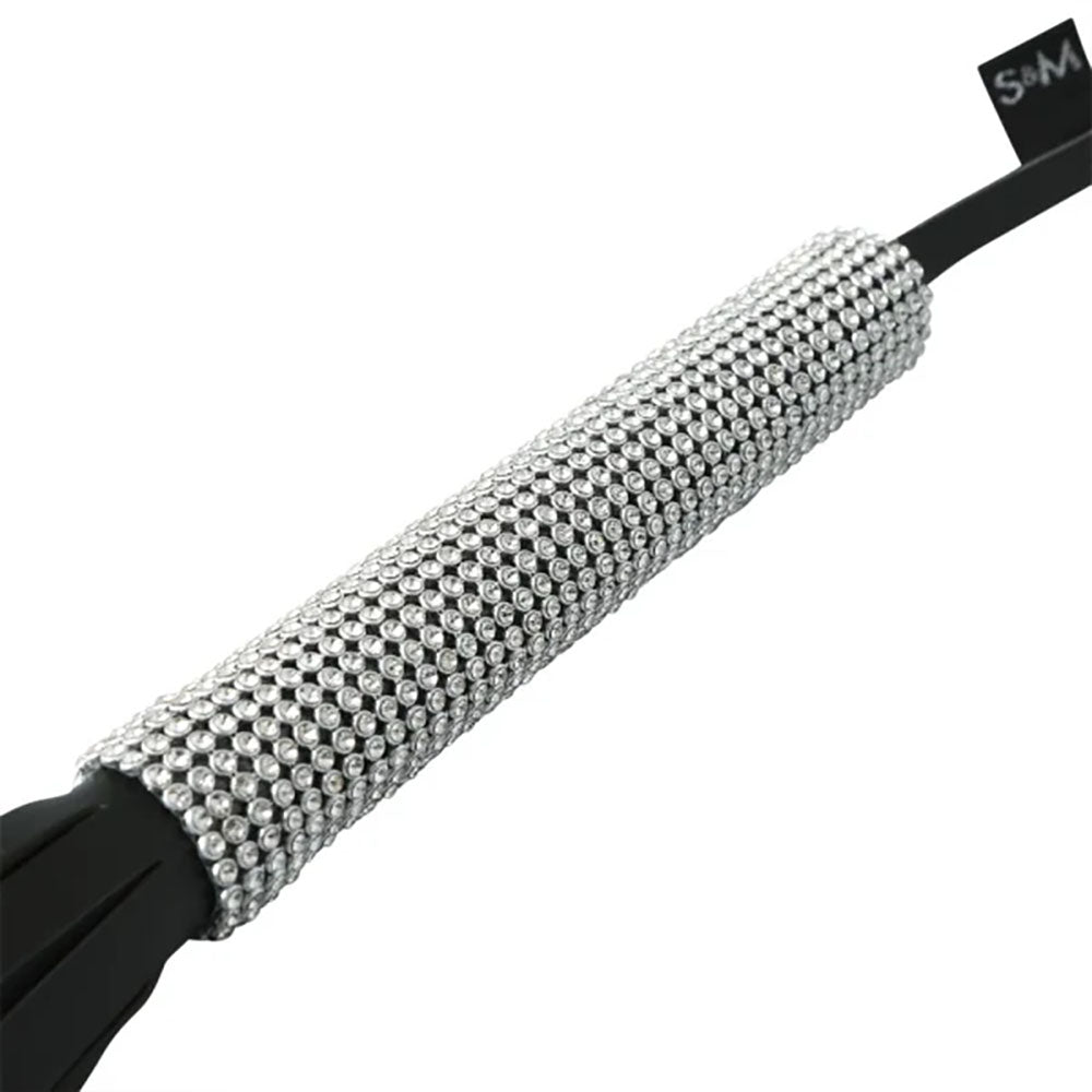 Sex & Mischief Sparkle Flogger - Black/Sparkle 78 cm Flogger Whip-SS09926