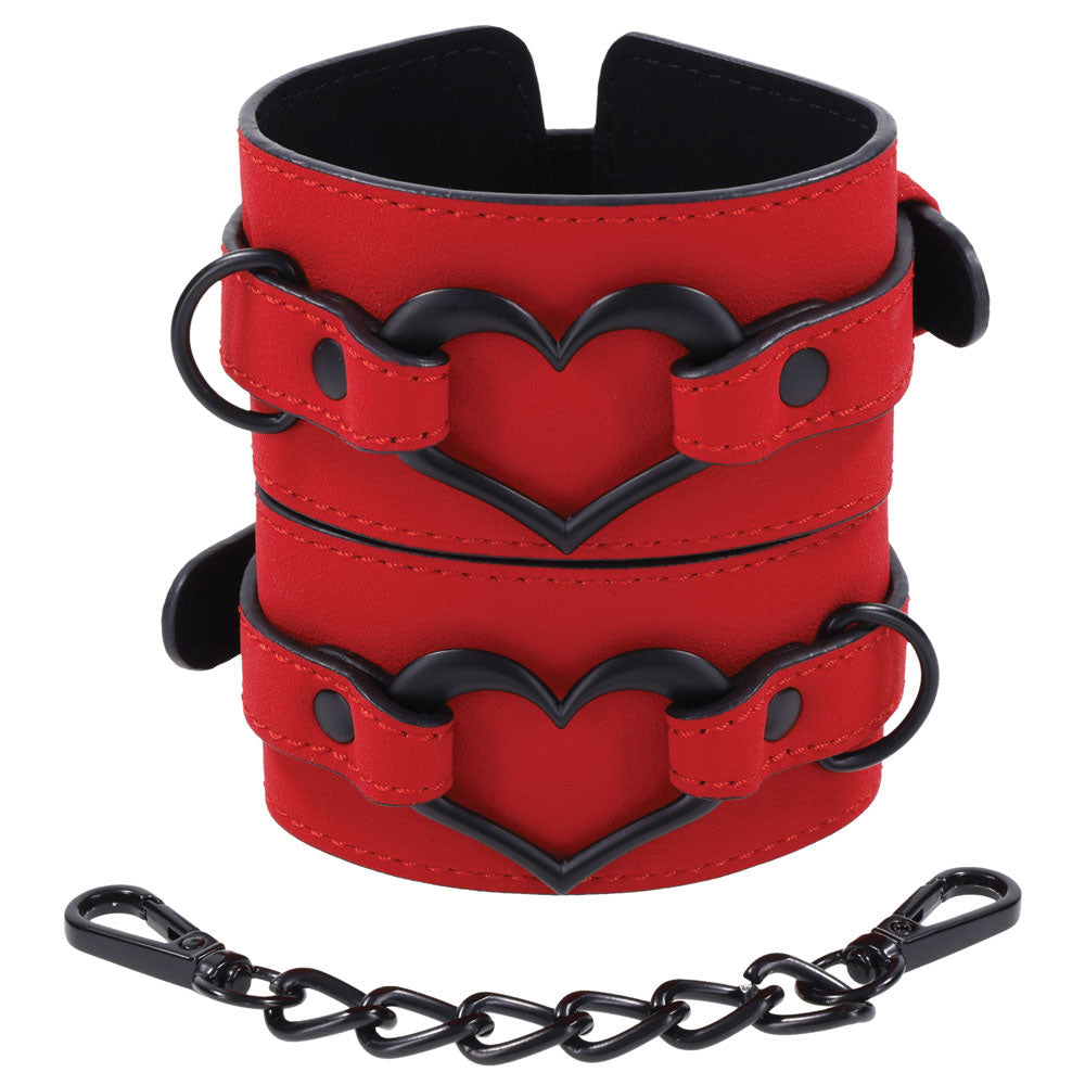 Sex & Mischief Amor Handcuffs - Red Restraints-SS09953