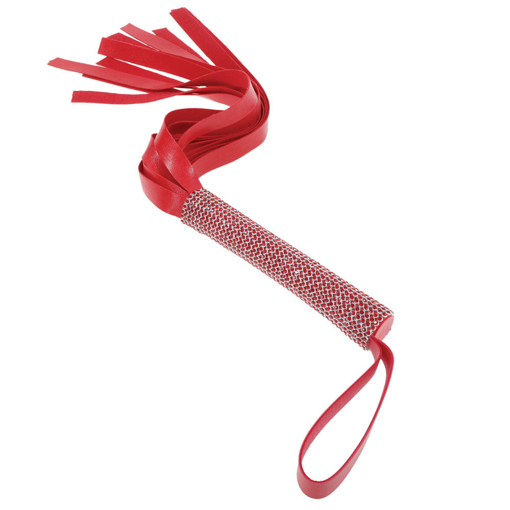 Sex & Mischief Amor Sparkle Flogger - Red 33 cm Flogger Whip-SS09955