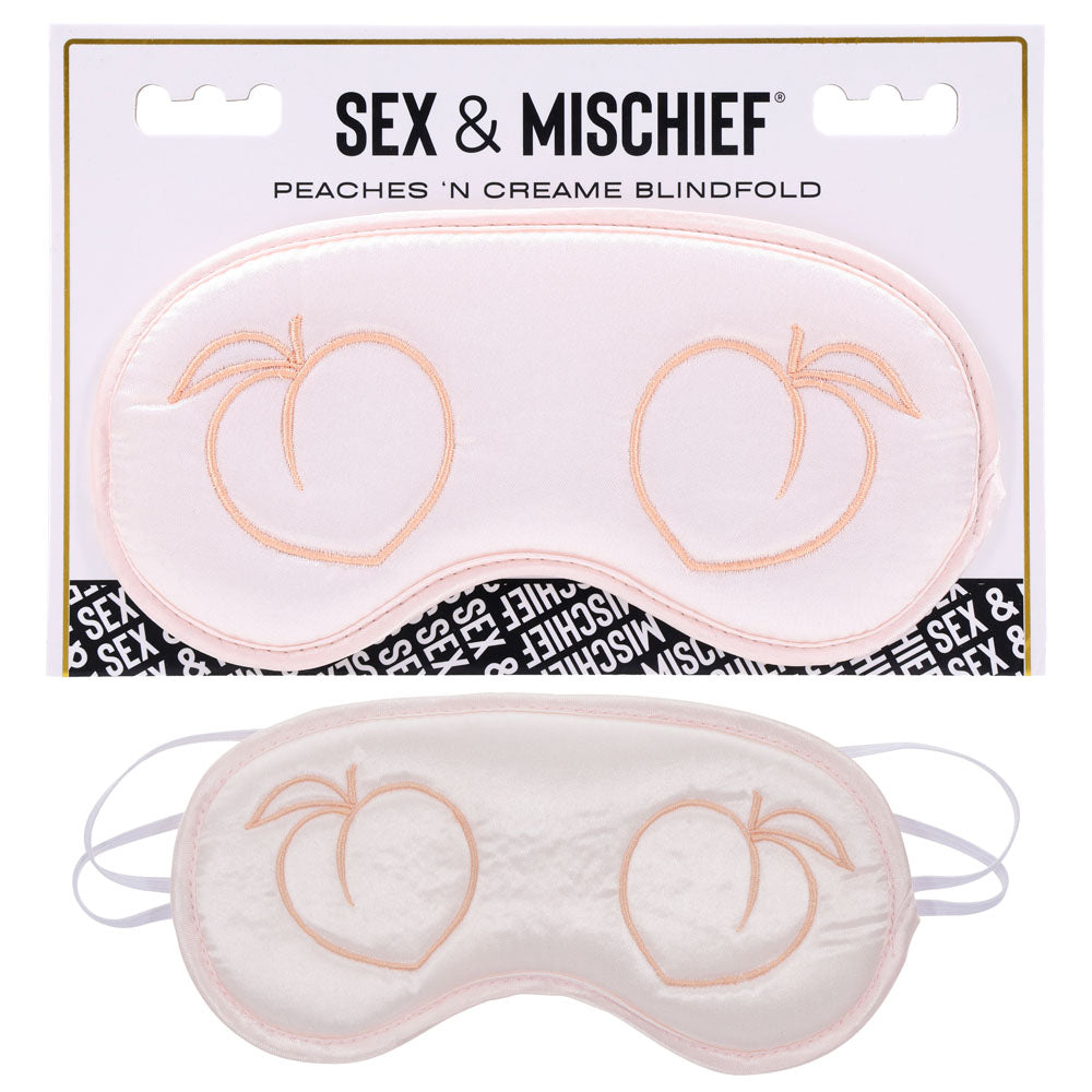 Sex & Mischief Peaches n CreaMe Blindfold - Peach Eyemask-SS09961