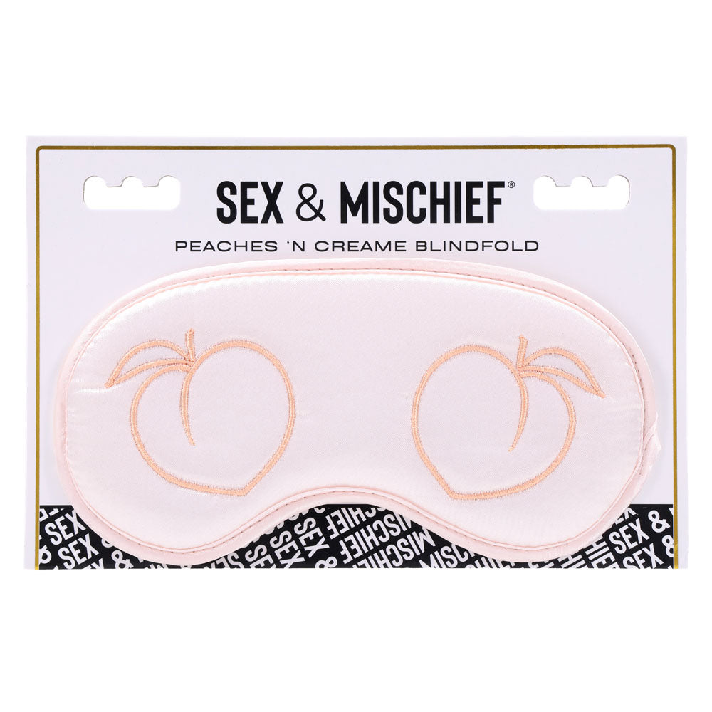 Sex & Mischief Peaches n CreaMe Blindfold - Peach Eyemask-SS09961