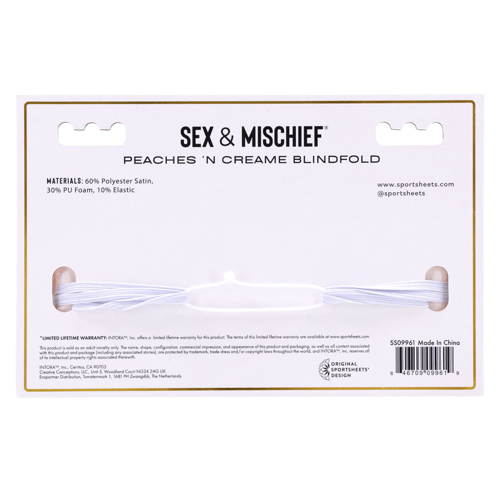 Sex & Mischief Peaches n CreaMe Blindfold-(ss09961)