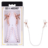 Sex & Mischief Peaches n CreaMe Pearl Nipple Clamps - Peach Nipple Restraints-SS09964