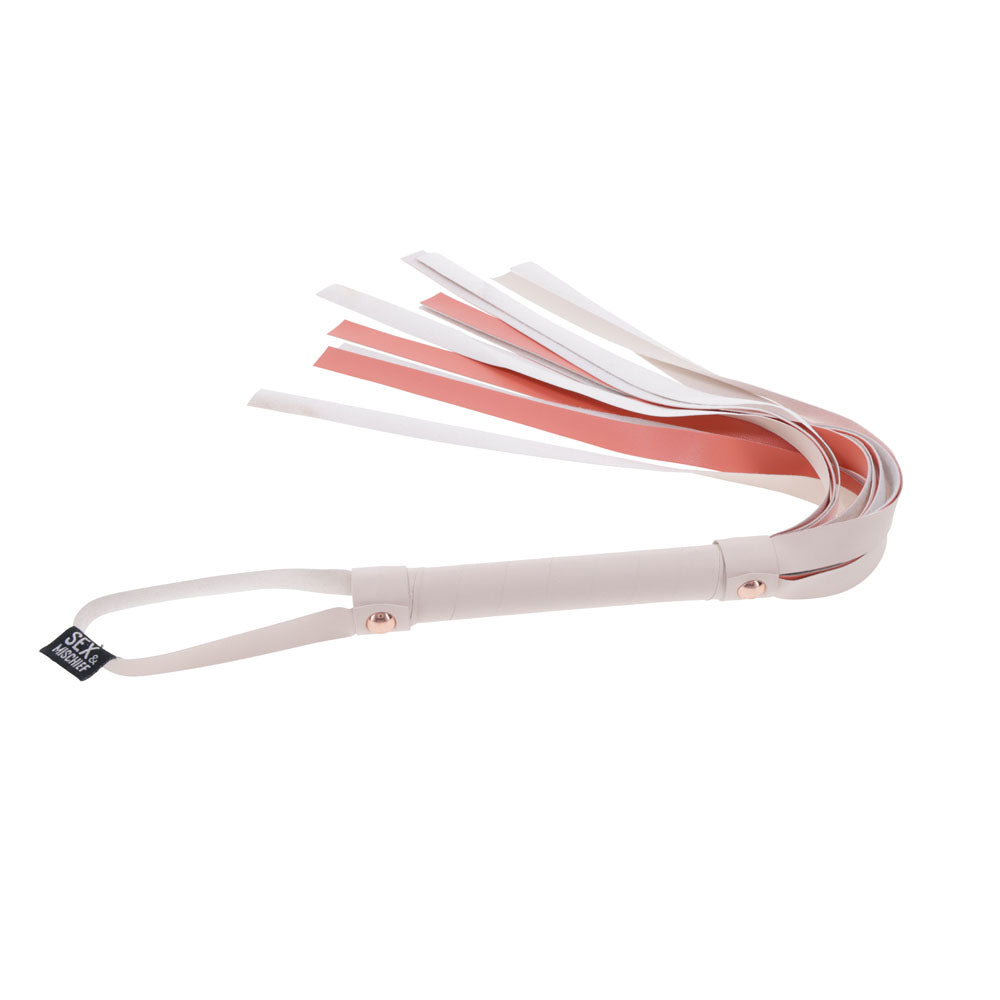 Sex & Mischief Peaches n CreaMe Stripe Flogger - Peach 80 cm Flogger Whip-SS09967