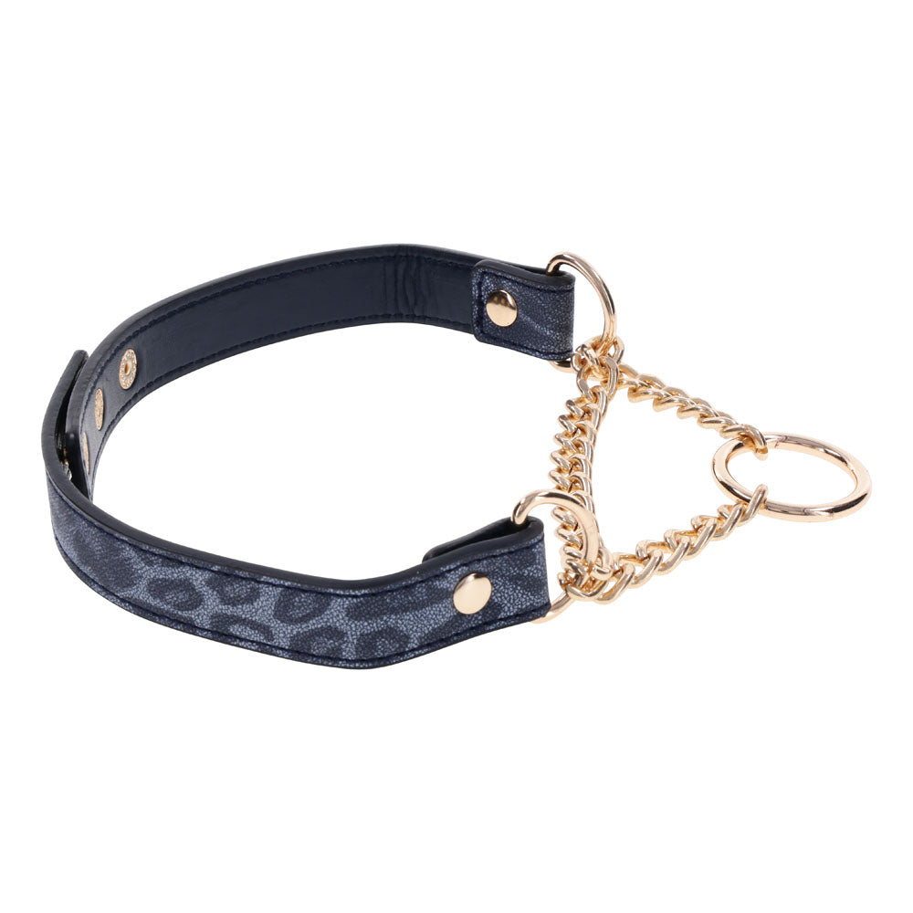 Sex & Mischief Cougar Day Collar - Navy Blue/Gold Collar-SS09974