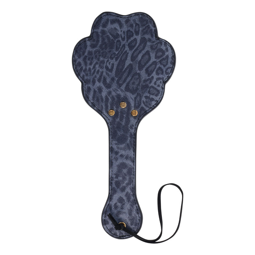 Sex & Mischief Cougar Paw Paddle - Navy Blue/Gold Spanking Paddle-SS09977