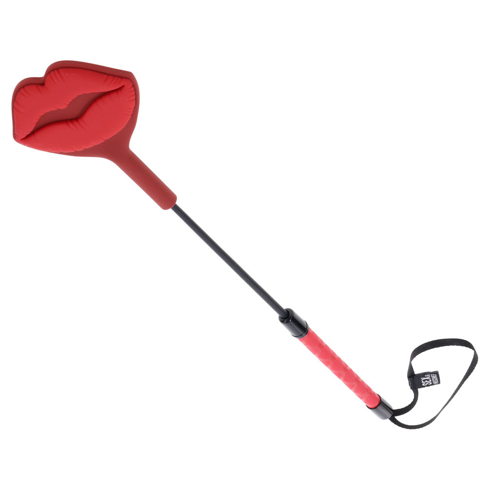 S&M Exs & Ohs Kiss Crop - Red Silicone Tipped Crop Whip-SS09980