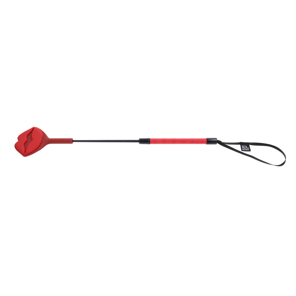 S&M Exs & Ohs Kiss Crop - Red Silicone Tipped Crop Whip-SS09980