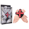 S&M Exs & Ohs Cross Cuffs - Red/Black Restraints-SS09981