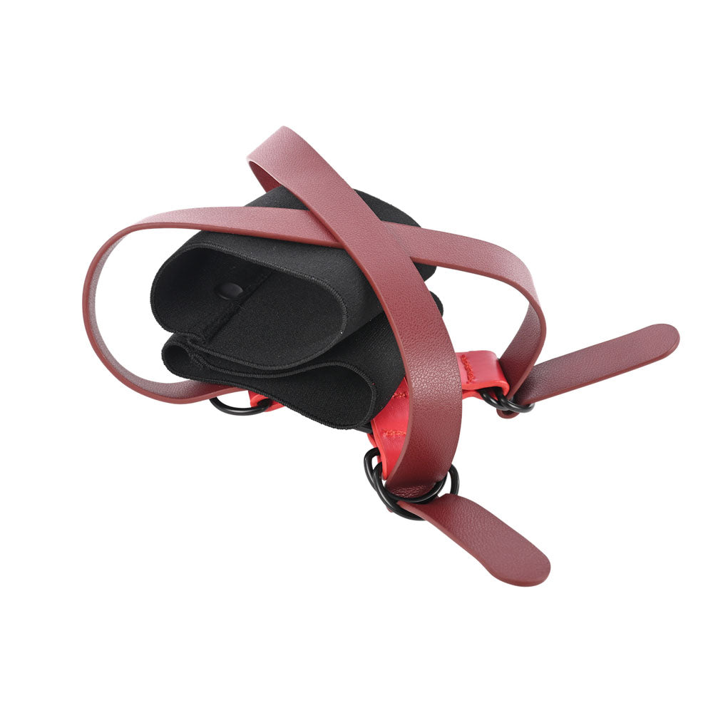 S&M Exs & Ohs Cross Cuffs - Red/Black Restraints-SS09981