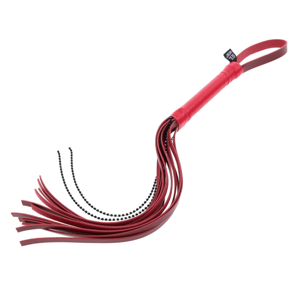 S&M Exs & Ohs Crystal Flogger - Red Flogger Whip-SS09988