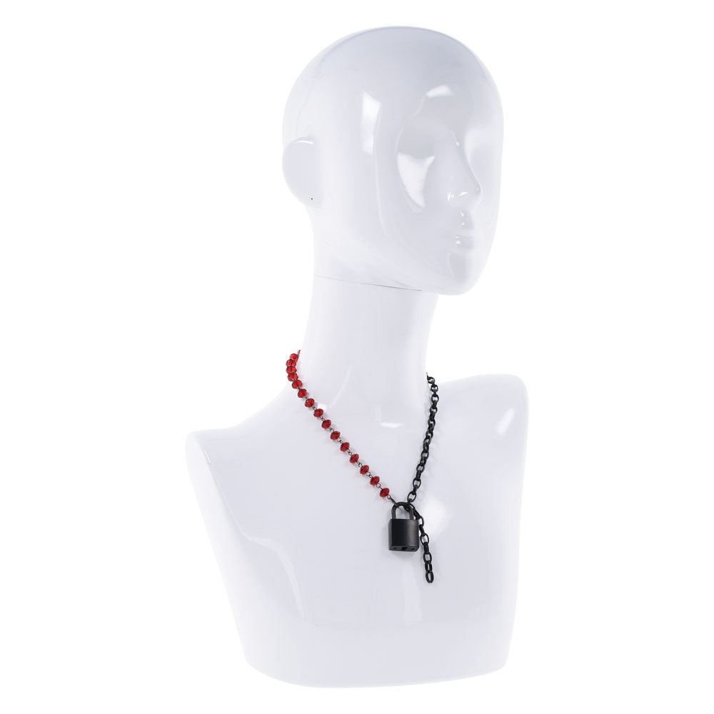 S&M Exs & Ohs Crystal Day Collar - Red/Black Collar Jewellery-SS09989