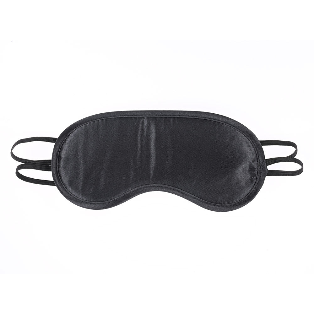 Sex & Mischief Satin Blindfold Black - Black Blindfold-SS10001