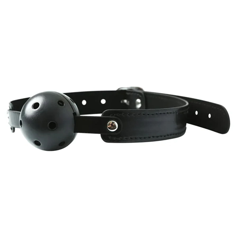 Sex & Mischief Breathable Ball Gag - Black Mouth Restraint-SS10023