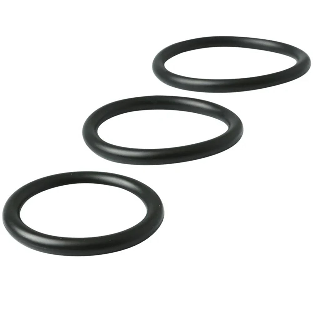 Sex & Mischief Nitrile Cock Ring 3 Pack - Black Cock Rings - Set of 3 Sizes-SS10034