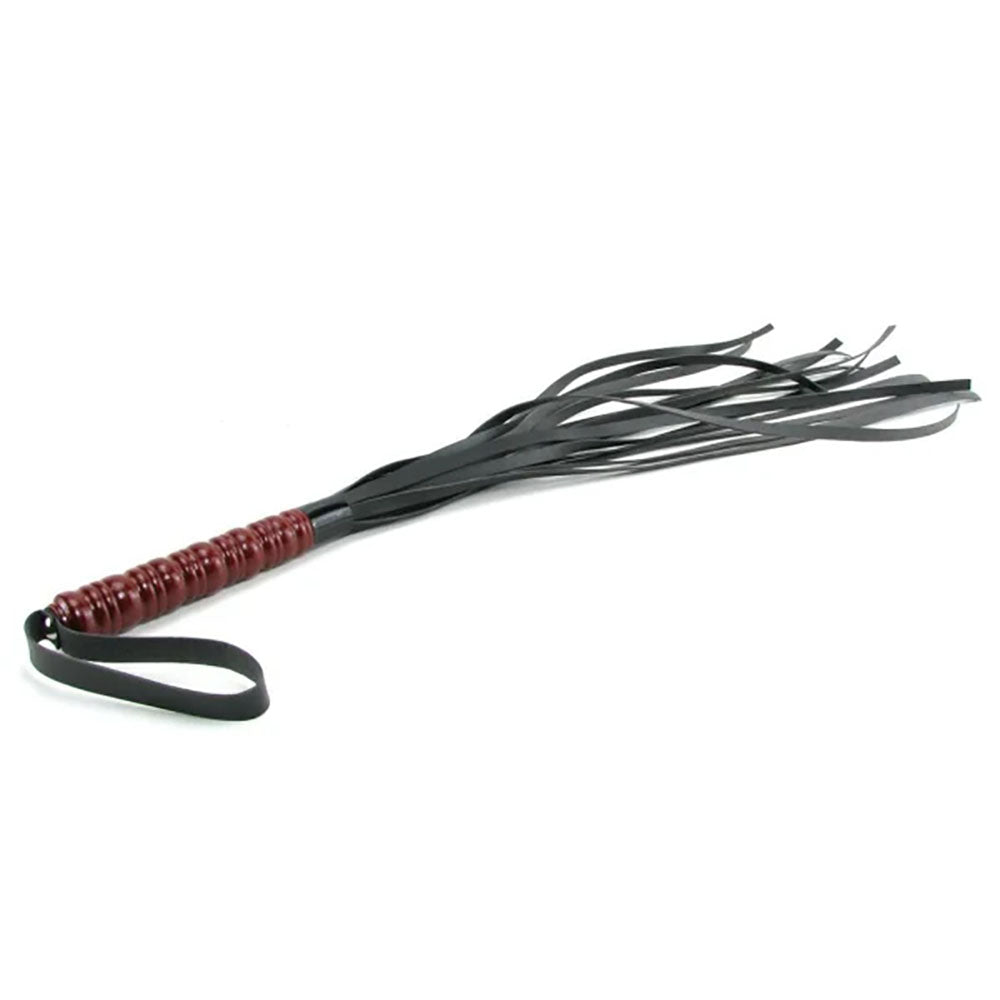 Sex & Mischief Mahogany Flogger - 76 cm Flogger Whip with Wooden Handle-SS10043