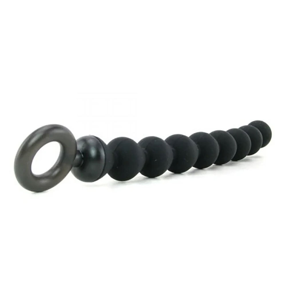 Sex & Mischief Silicone Anal Beads - Black - Black 22.9 cm Anal Beads-SS10074