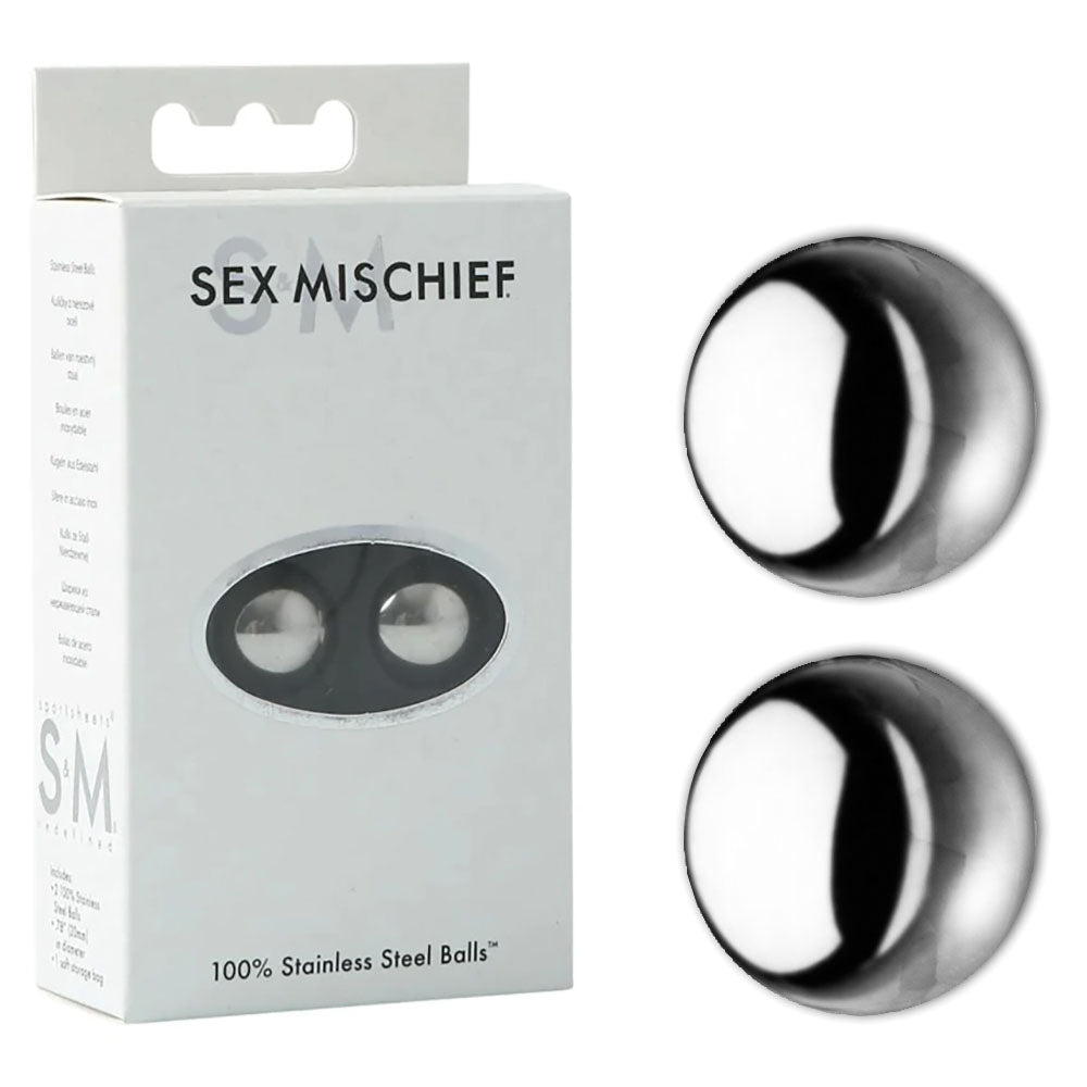 Sex & Mischief 100% Stainless Steel Balls - Stainless Steel Ben Wa Balls - SS10084