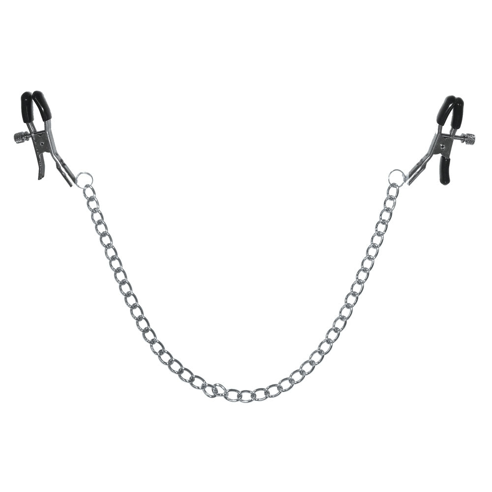 Sex & Mischief Chained Nipple Clamps - Nipple Clamps with 30 cm Chain-SS10089