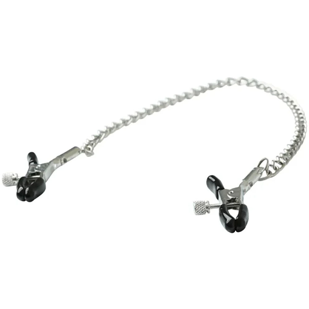 Sex & Mischief Chained Nipple Clamps - Nipple Clamps with 30 cm Chain-SS10089