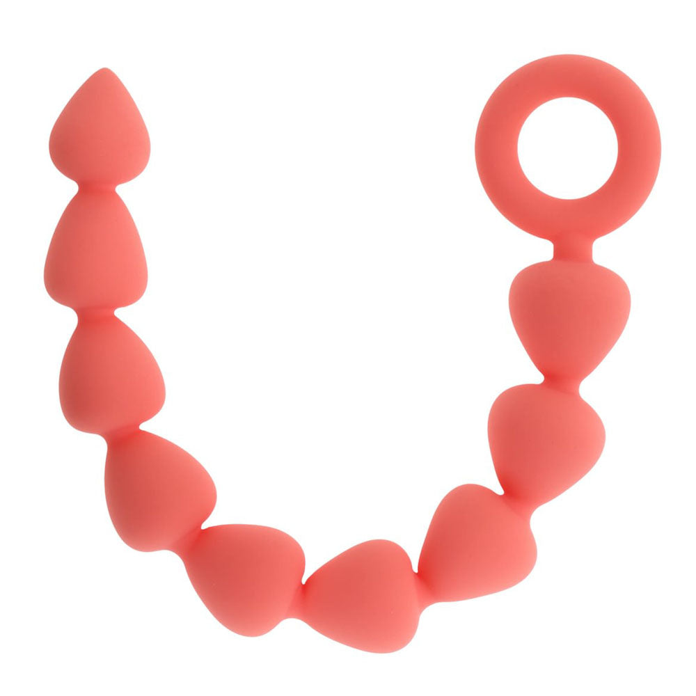 Sex & Mischief Peaches n CreaMe Silicone Anal Beads - Peach 23 cm Silicone Anal Beads-SS10214