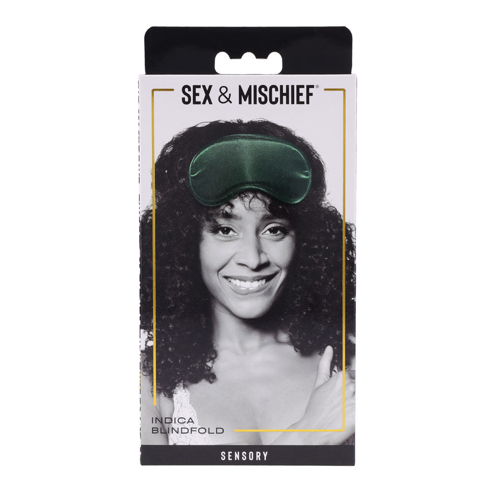Sex & Mischief Indica Blindfold - Green Eye Mask - SS10217