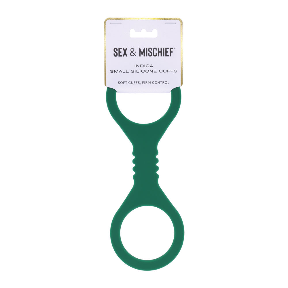 Sex & Mischief Indica Small Silicone Cuffs - Green Small Restraints - SS10219