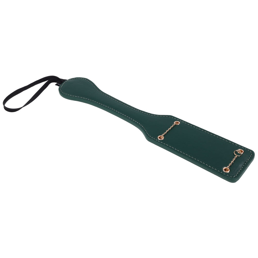 Sex & Mischief Indica Chain Impressions Paddle - Green/Gold Spanking Paddle - SS10225